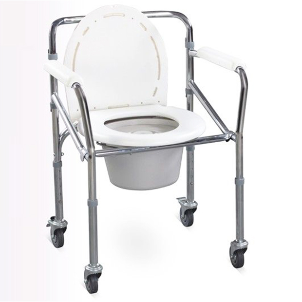 ALUM FOLDING ADJ COMMODE CHAIR  R894L